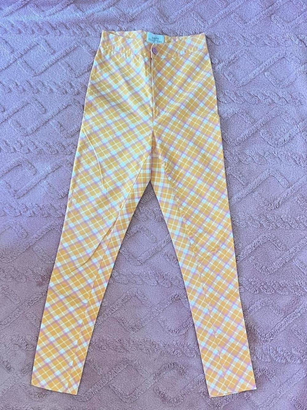 Urban Outfitters Orange Plaid Skinny pants